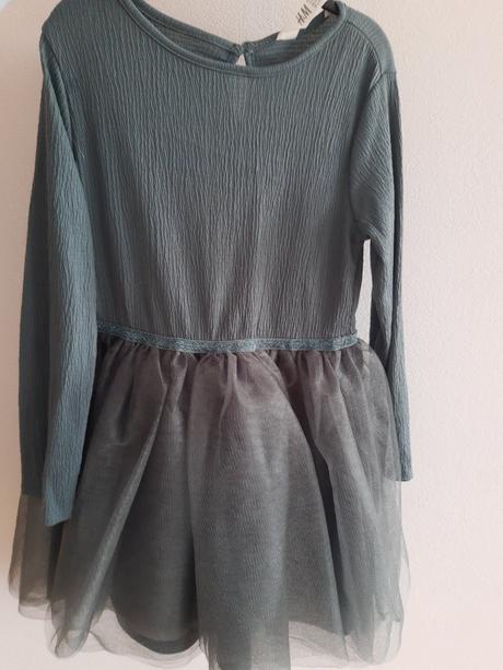 Dievčenské zelené šaty, h&m,122