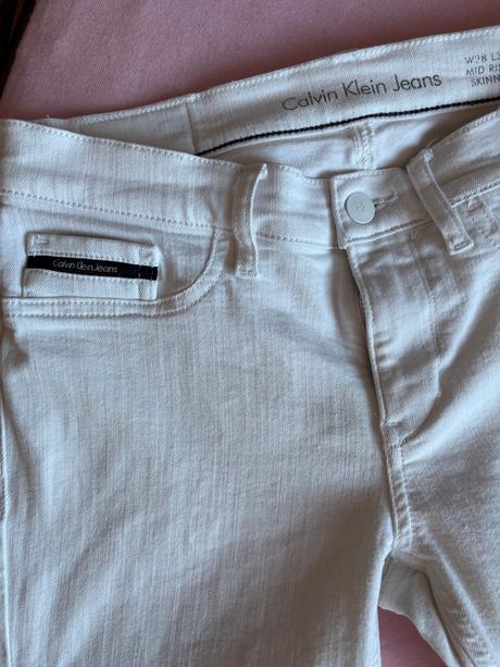 Dámske rifle biele, calvin klein,28