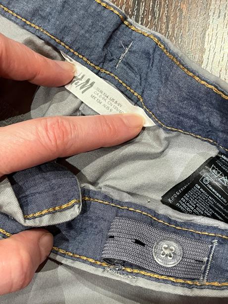 Šedé nohavice h&m 134, h&m,134