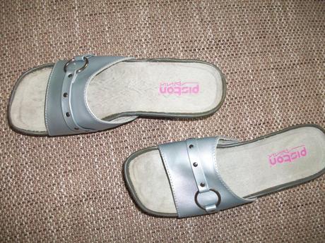 Strieborne slapky velkost 39, baťa,39