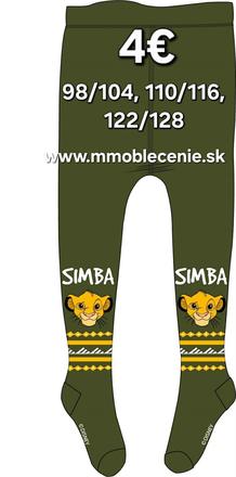 Pančuchy leví kráľ, disney,98 - 128