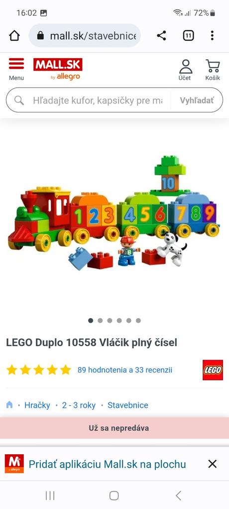 Lego duplo 10558 vláčik,