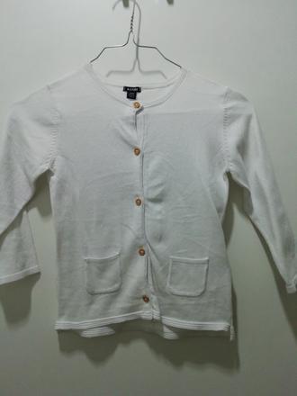 Biely sveter na gombíky kiabi, 98