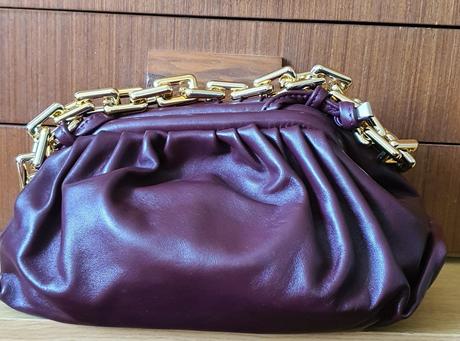 Kožená kabelka burgundy, 