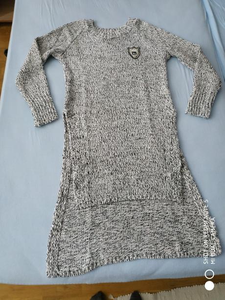 Dlhý svetrík s rázporkami - s/m, m