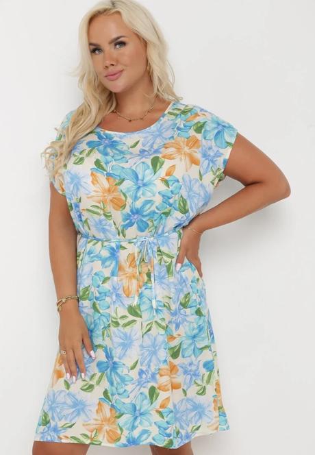 Dámske letné šaty so záplavou kvetov, xxl / xxxl