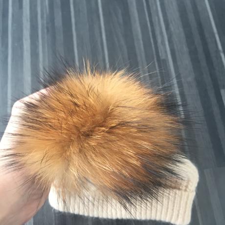 Set šal a čiapka s kožušinou, s