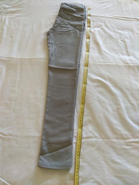 Šedé elastické tenké nohavice, 140