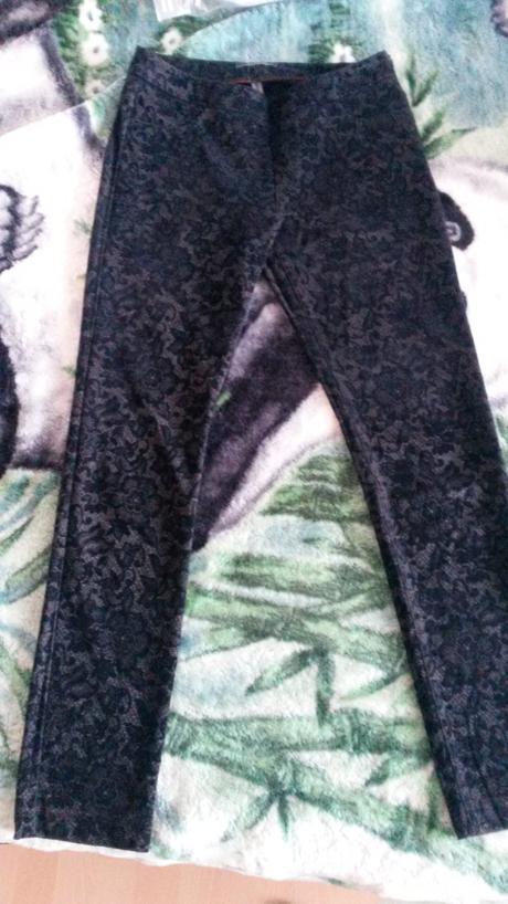 Vzorované nohavice-semiš, esprit,38