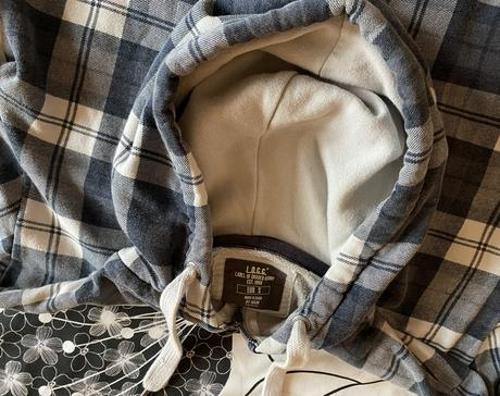 Káro mikina s kapucou h&m v. s, h&m,s