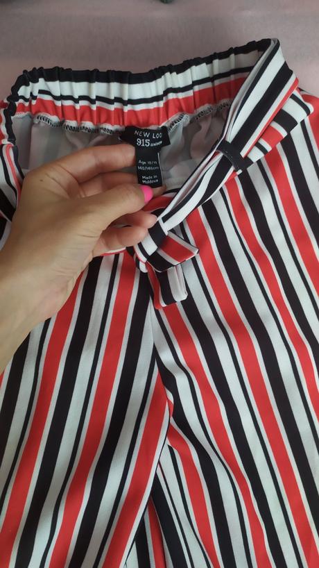 Štýlové široké 3/4 ťové nohavice s opaskom, new look,140