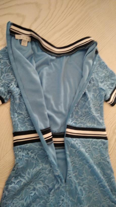 Modré krajkove šaty, amisu,36