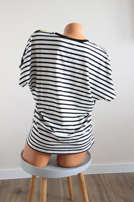 Čierno biely oversize top, xl, xl