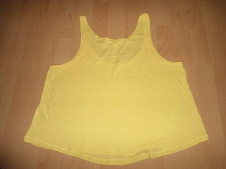 Zlte tenke kratke tricko, h&m,s