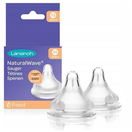 Lansinoh náhradné cumlíky na fľašu 2ks, 0m+ (xs), lansinoh