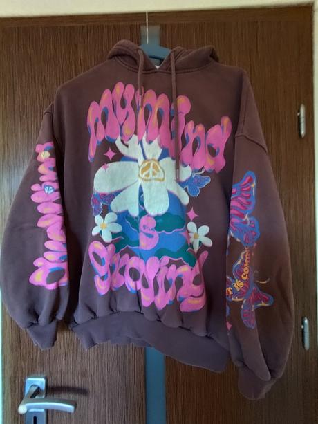 Tmavohnedá mikina bershka, veľ. xs, pekne sedí, st, bershka,xs