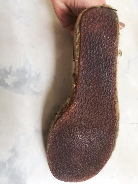 Naturálne sandálky na klíne, 38