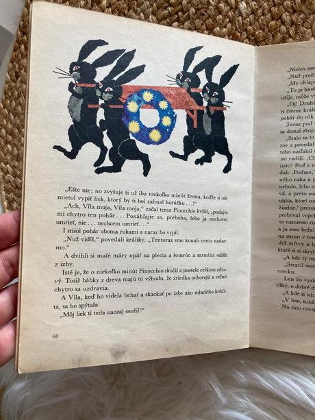 Pinocchio carlo collodi krásna retro kniha (1966),