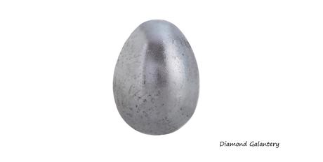 Veľkonočné vajíčko - strieborné - 60x85 mm, 