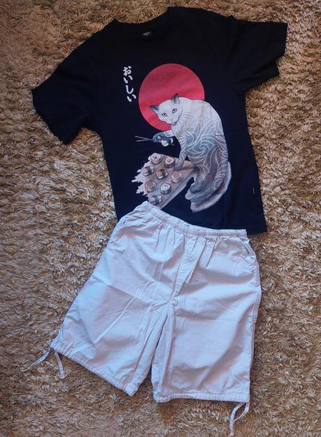 Kratasy + tricko cropp, xs