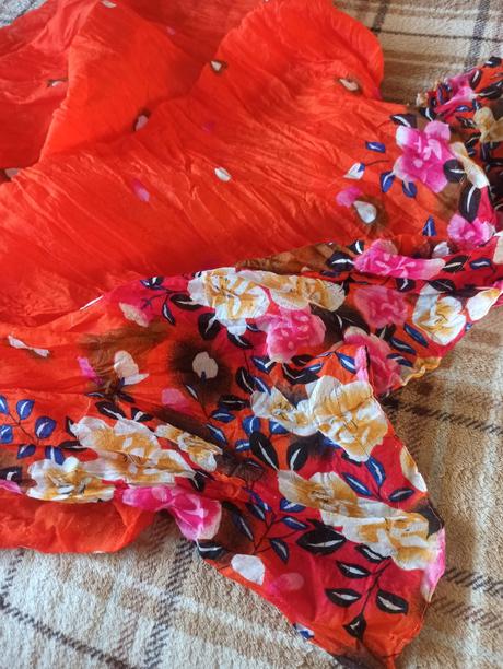 Maxi šál s bordurou, malo noseny, h&m,xxl