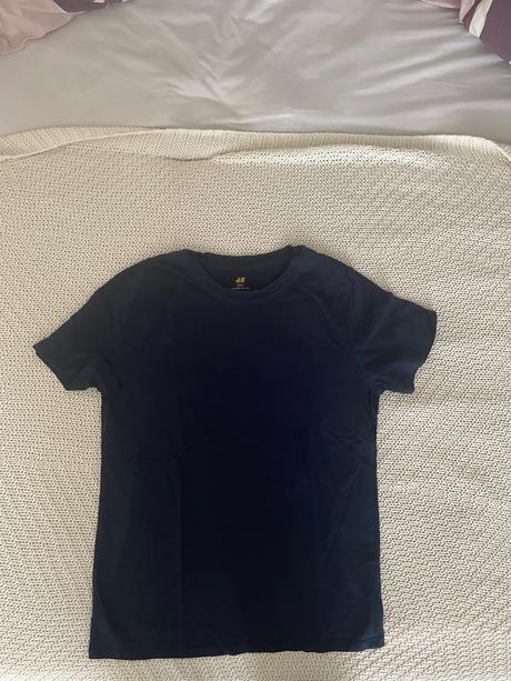 Predám tmavomodré tričko hm, h&m,158
