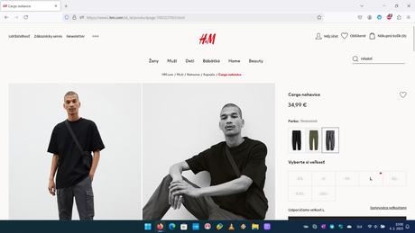 Cargo nohavice hm (kapsáče), h&m,34 / l