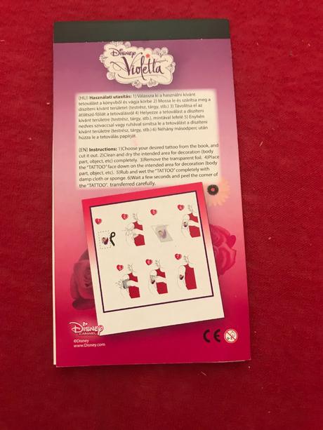 Tetovačky violetta, 20 ks,rozmer 8,5 cm x 16 cm,