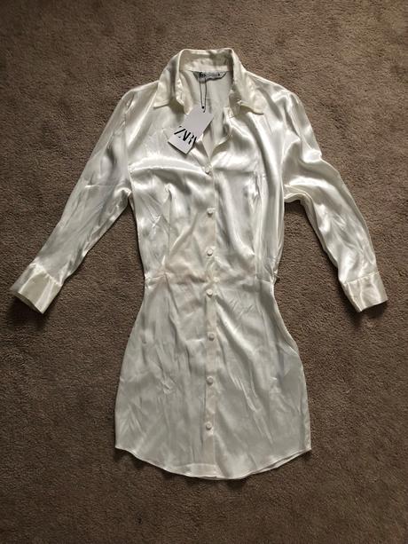 Satenove šaty zara nové, zara,xs