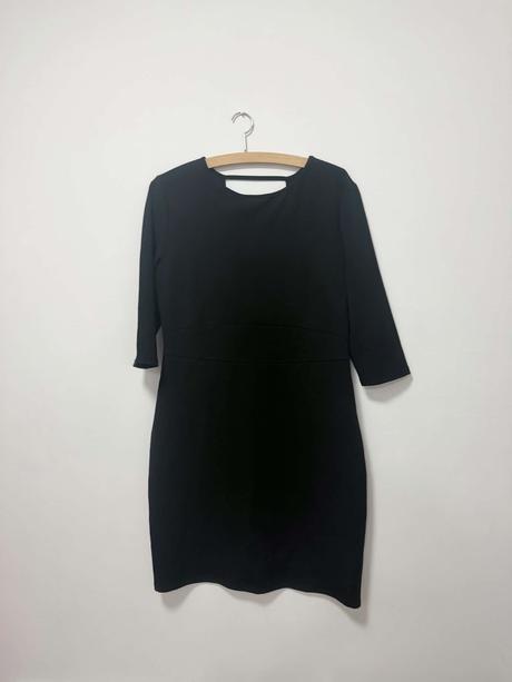 Elegantné čierne šaty mierne elastické, xl
