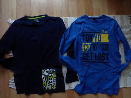 2x tričko s dlhým rukávom, 152