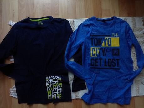 2x tričko s dlhým rukávom, 152
