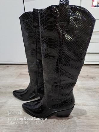 Čierne kožene čižmy, 37