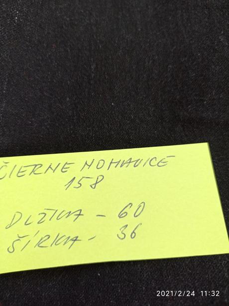 Cierne elasticke nohavice 158, 158