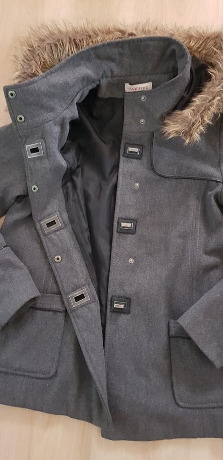 Damsky kabat s kapucnou, camaieu,40