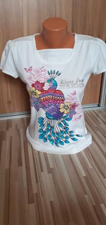 Tričko s farebným pávom, c&a,170