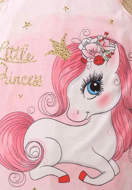 Šatky s volanmi a jednorožcom, 104 / 110