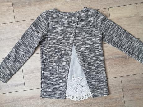Pulóvrik s trblietavou niťou a čipkou, f&f,128