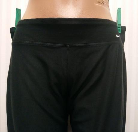 Dámske elastické čierne nohavicové tepláky nike, l, nike,l