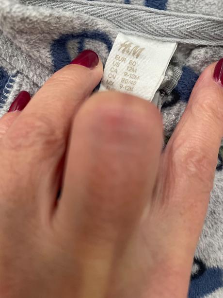 Flisova mikina s autickami pod bundu, h&m,80