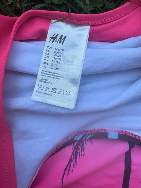 Plavky jednodielne palmy 10-12 rokov, h&m,152