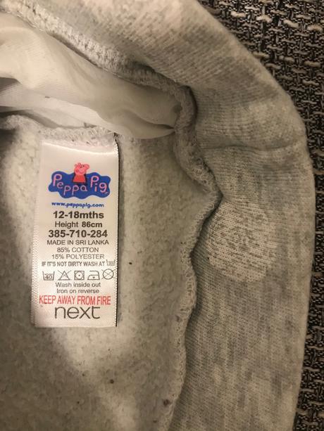 Teplá zimná mikina peppa pig, next,86