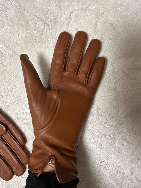 Kožené rukavice koňakovej farby liu jo, liu jo,l / m