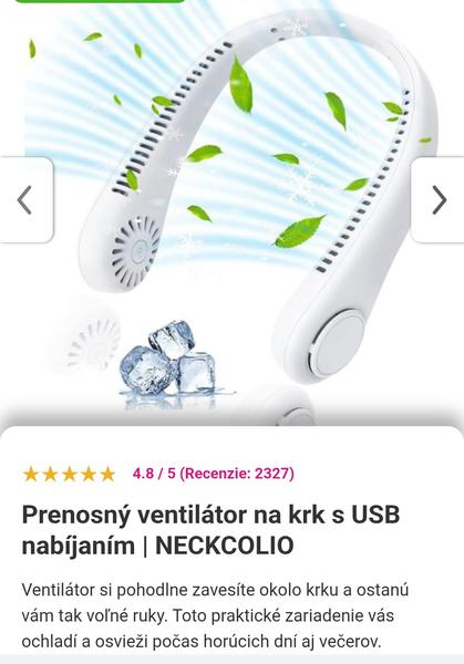 Funguje prenosný ventilátor na krk ako sľubujú?
