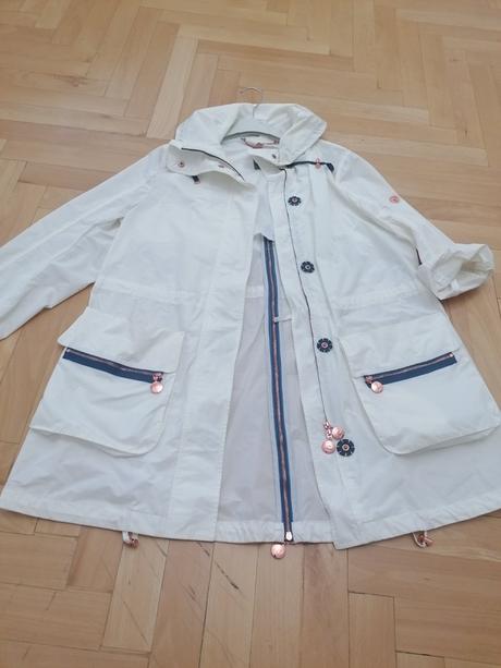 Biela parka, pierre cardin,l