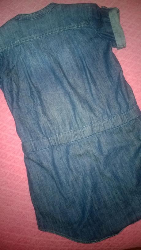 Riflové šaty h&m vel 134/140/146, h&m,140