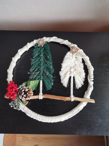 Macrame vianočná dekorácia, 