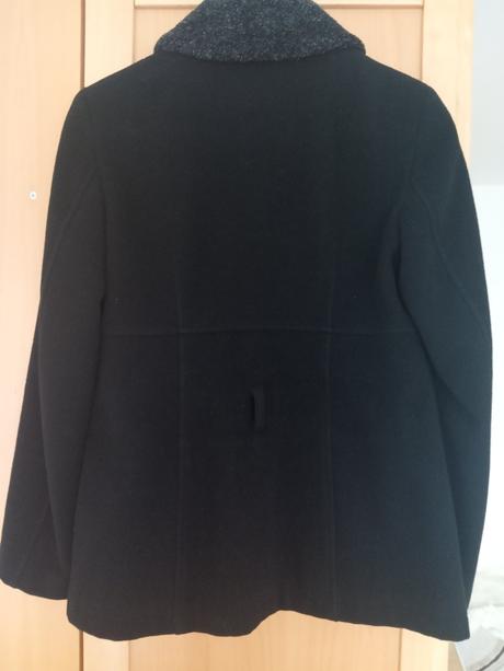 Čierny kabát na zips, 36