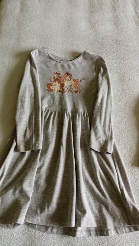 3x šaty s dlhým rukávom c&a veľ.116, c&a,116