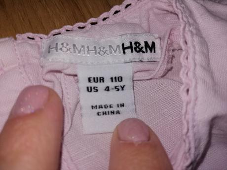 Ružové šaty, h&m,110